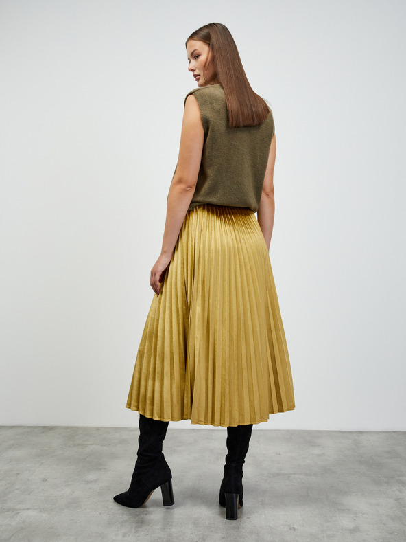 ZOOT.lab Плисирана миди пола в златно и кадифено покритие ZOOT.lab Nova