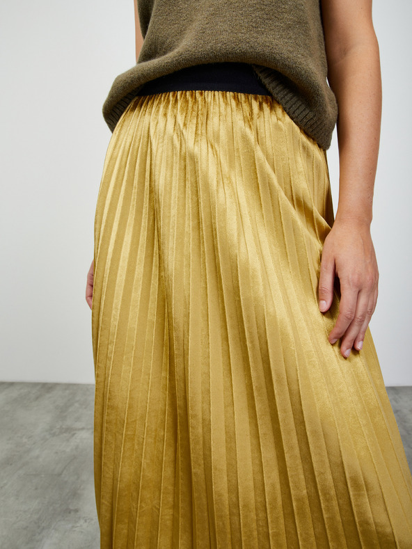 ZOOT.lab Плисирана миди пола в златно и кадифено покритие ZOOT.lab Nova