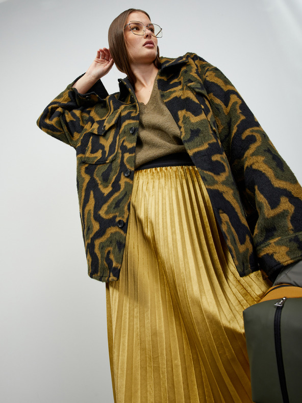 ZOOT.lab Плисирана миди пола в златно и кадифено покритие ZOOT.lab Nova