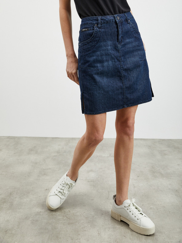 ZOOT.lab Тъмно синя дънкова пола за жени ZOOT.lab Josie