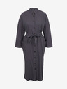 ZOOT.lab Тъмно сива дамска рокля с ленена риза ZOOT.lab Darsha