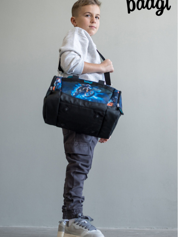 BAAGL  Синя детска спортна чанта Мотоциклет Baagl