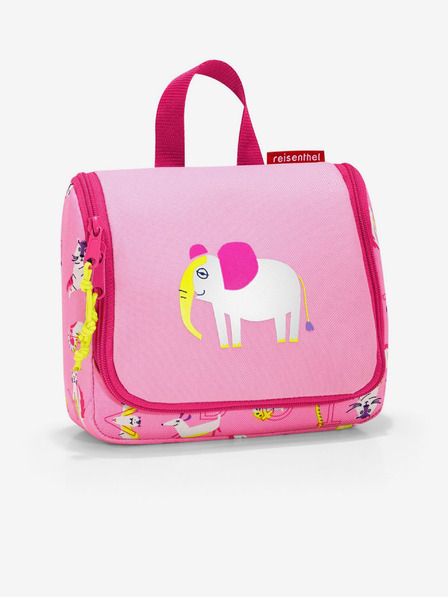 Reisenthel Розова козметична чанта за момиче с мотив слон Reisenthel Toiletbag S Kids Abc friends pink