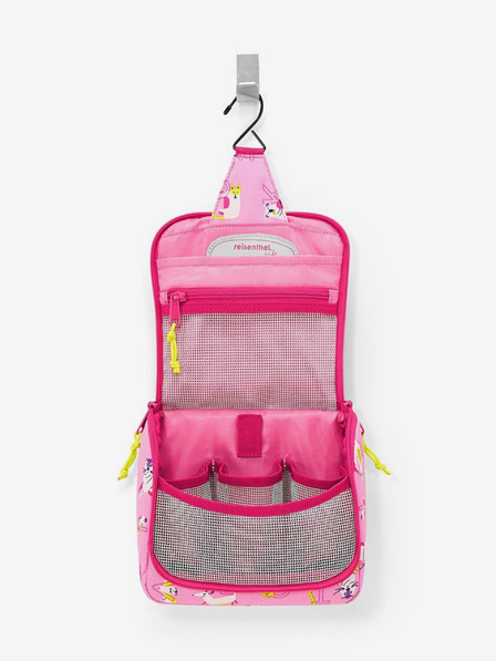 Reisenthel Розова козметична чанта за момиче с мотив слон Reisenthel Toiletbag S Kids Abc friends pink