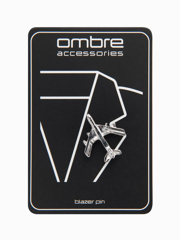 Ombre Clothing Декоративна метална значка за дрехи самолет сребро Ombre Clothing