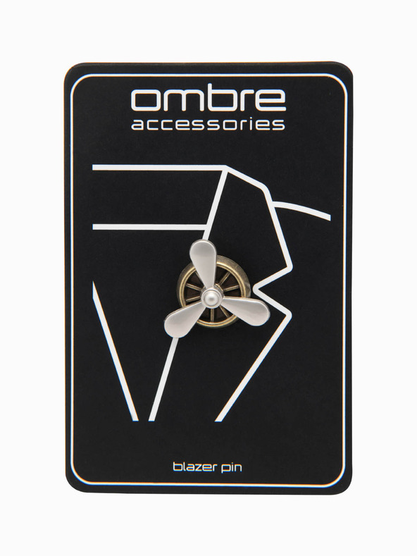 Ombre Clothing Метален декоративен щифт за дрехи с витло кремав Ombre Clothing