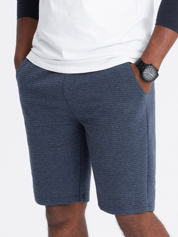 Ombre Clothing Мъжки спортен къс панталон Ottoman - тъмно синьо V1 OM-SRSK-0150 Ombre Clothing