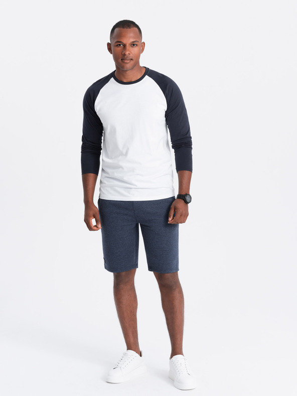 Ombre Clothing Мъжки спортен къс панталон Ottoman - тъмно синьо V1 OM-SRSK-0150 Ombre Clothing