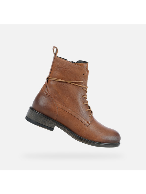 Geox Кафяви дамски боти Geox Catria