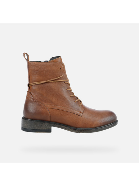 Geox Кафяви дамски боти Geox Catria