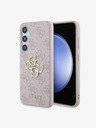 Guess Guess PU 4G метален лого заден калъф за Samsung Galaxy S24 Pink