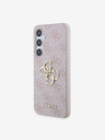 Guess Guess PU 4G метален лого заден калъф за Samsung Galaxy S24 Pink