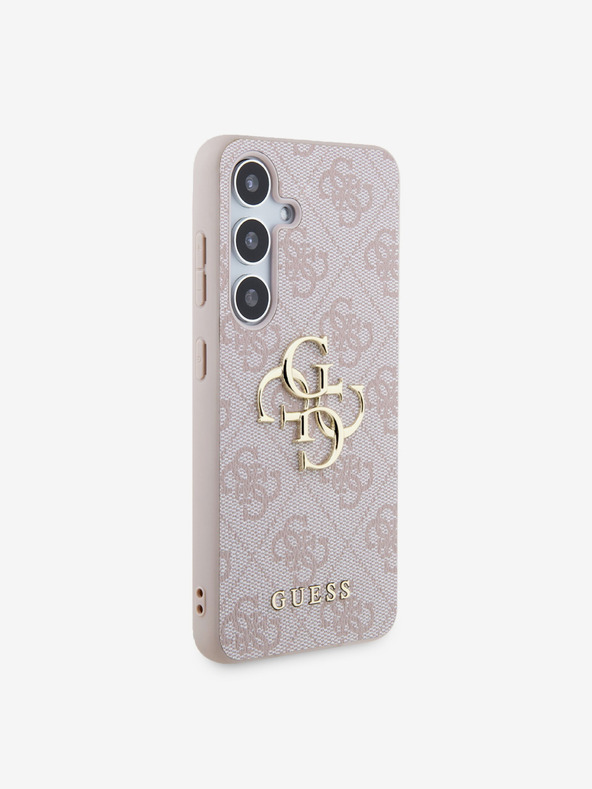 Guess Guess PU 4G метален лого заден калъф за Samsung Galaxy S24 Pink