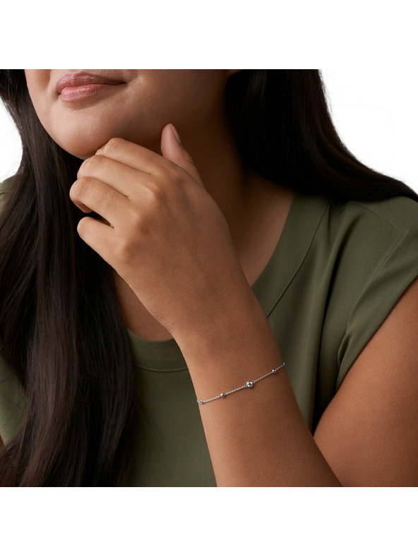 Fossil Дамска сребърна гривна Fossil JFS00452040