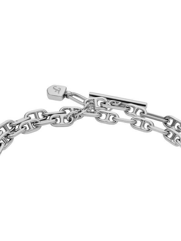 Fossil Дамска двойна стоманена гривна Fossil D-Link JA7245040