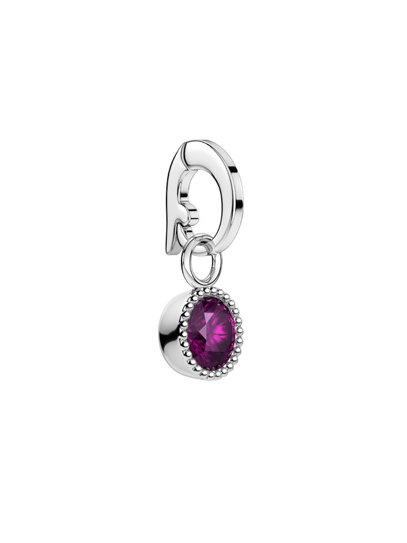 Rosefield Rosefield висулка сребрист цвят Birthstone февруари цвят