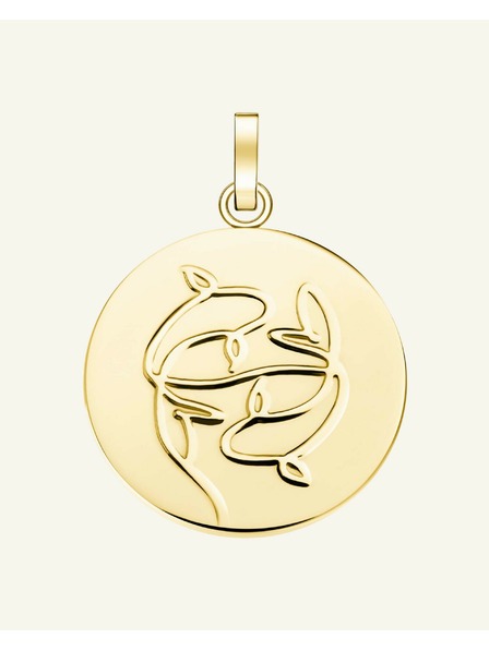Rosefield Rosefield висулка златен цвят Зодия Монета Риби