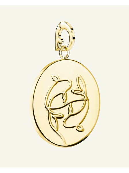 Rosefield Rosefield висулка златен цвят Зодия Монета Риби