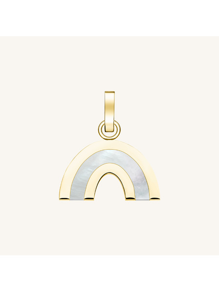 Rosefield Rosefield медальон златист цвят Lucky Symbol Rainbow
