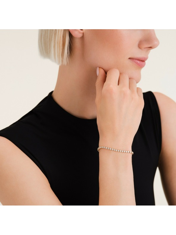 Rosefield Позлатена дамска гривна Tennis Rosefield JBTWG-J1035