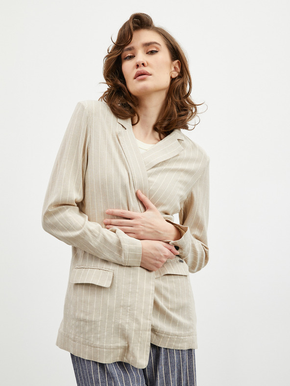 ZOOT.lab Бежово дамско раирано яке ZOOT.lab Ursala