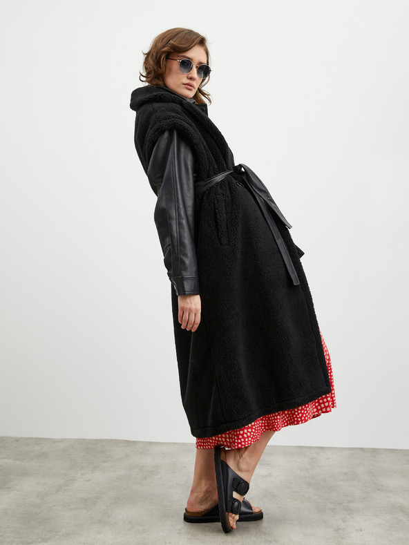 ZOOT.lab Бежово-червена шарена миди пола с разрез ZOOT.lab Norine