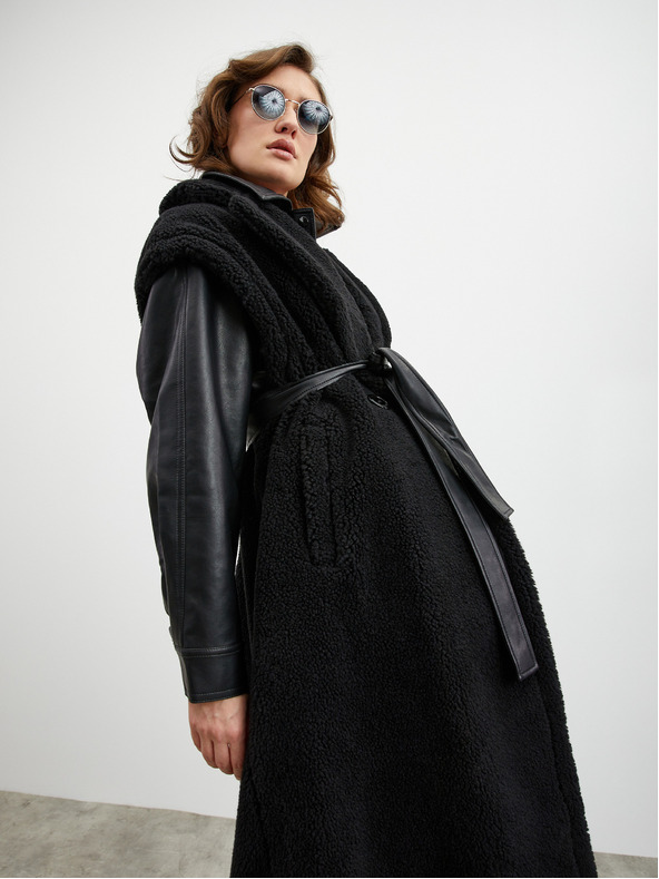 ZOOT.lab Бежово-червена шарена миди пола с разрез ZOOT.lab Norine