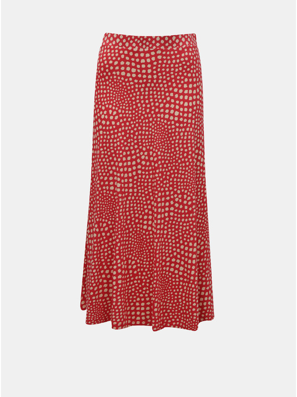 ZOOT.lab Бежово-червена шарена миди пола с разрез ZOOT.lab Norine