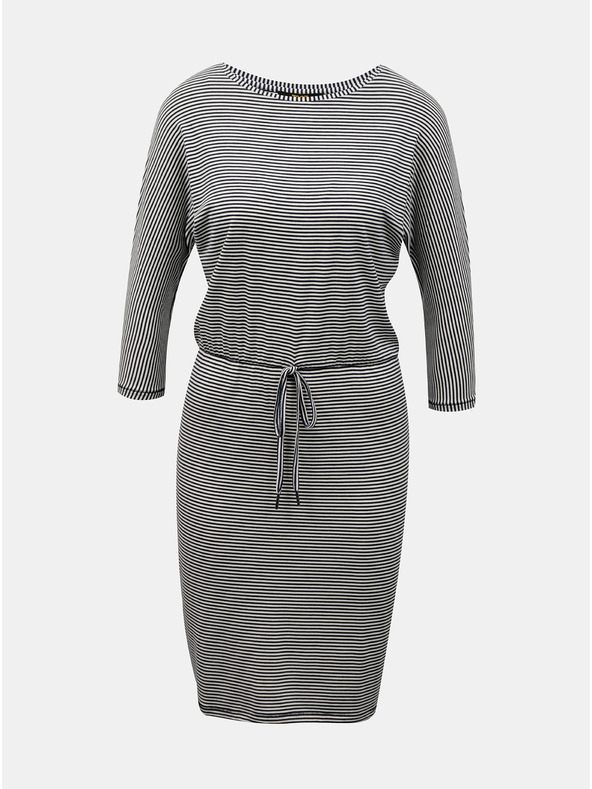 ZOOT.lab Бяло-синя дамска рокля на райета с вратовръзка ZOOT.lab Demi