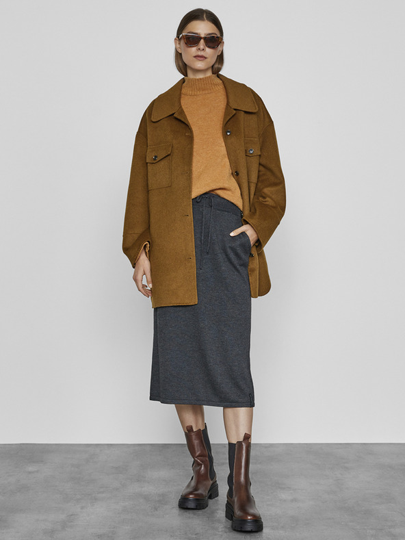 ZOOT.lab Сива дамска трикотажна миди пола METROOPOLIS by ZOOT.lab Barny