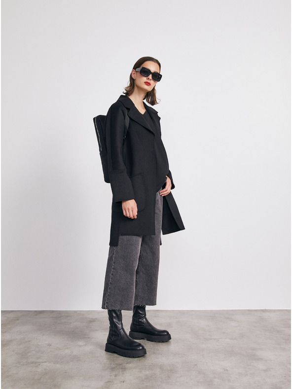 ZOOT.lab Черно дамско палто от вълна METROOPOLIS by ZOOT.lab Kandis