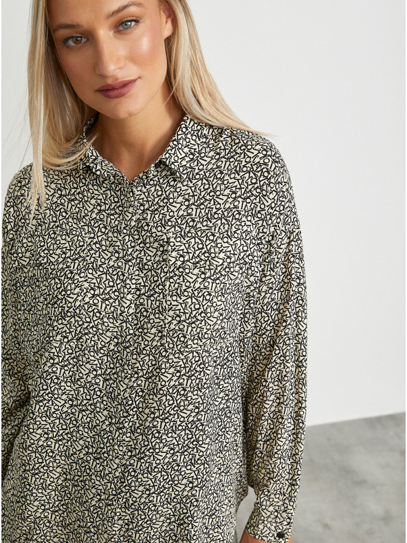 ZOOT.lab Черно-кремава дамска свободна риза с шарки METROOPOLIS на ZOOT.lab Ingrid