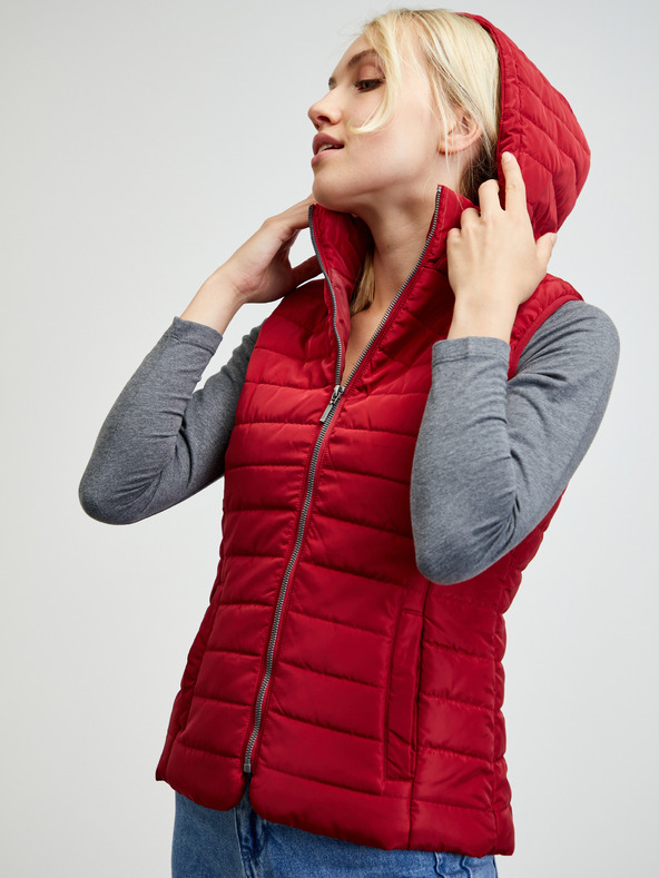 ZOOT.lab Червена дамска ватирана жилетка ZOOT.lab