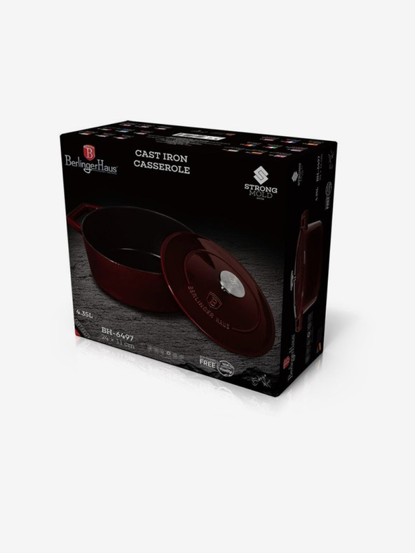 Berlingerhaus Чугунен тиган с капак 24 см Burgundy Line BERLINGERHAUS