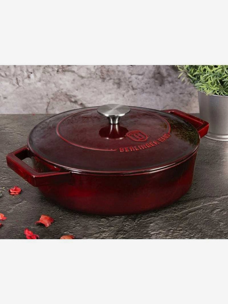 Berlingerhaus Чугунен тиган с капак 26 см Burgundy Line BERLINGERHAUS