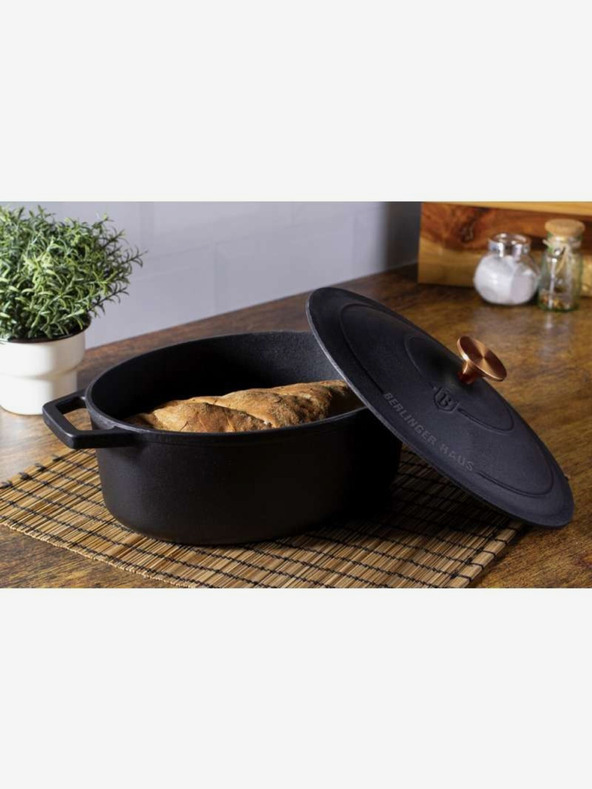 Berlingerhaus Чугунен тиган с капак 30 см BERLINGERHAUS Black Rose Collection