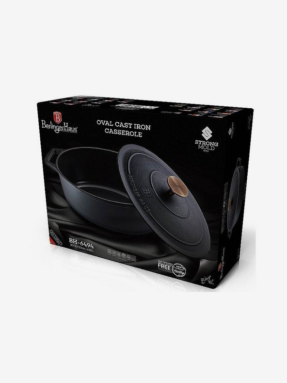 Berlingerhaus Чугунен тиган с капак 30 см BERLINGERHAUS Black Rose Collection