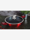 Berlingerhaus Кръгъл тиган с мраморно покритие и капак 24 см BERLINGERHAUS Burgundy Metallic Line