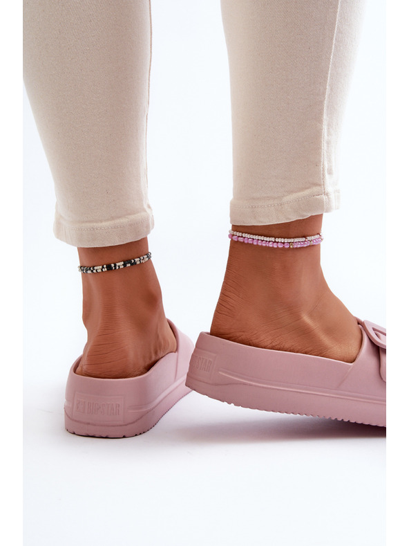 BIG STAR SHOES Дамски пенести обувки на платформа с катарама Big Star розови