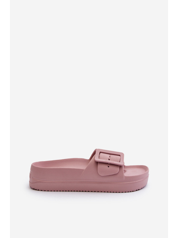 BIG STAR SHOES Дамски пенести обувки на платформа с катарама Big Star розови