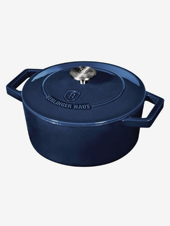 Berlingerhaus Чугунен съд за печене с капак (24 см) BERLINGERHAUS Aquamarine Metallic Line