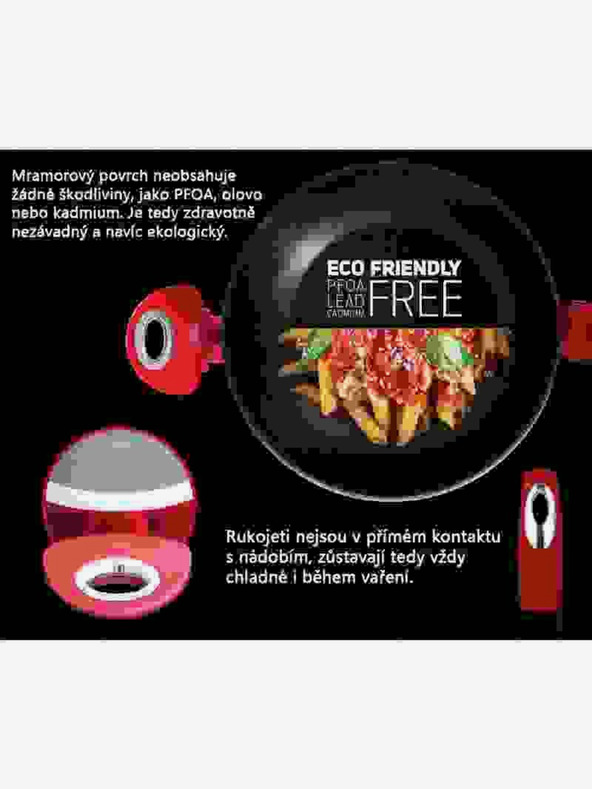 Berlingerhaus Кръгъл тиган с мраморен повърхност и капак 28 см BERLINGERHAUS Burgundy Metallic Line