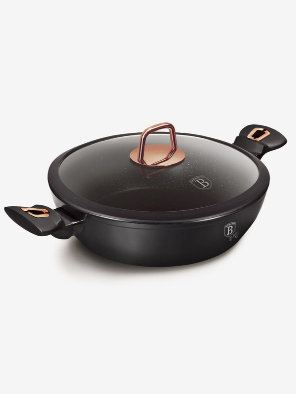 Berlingerhaus Тавичка за печене с капак и мраморна повърхност 28 cm Black Rose Collection BERLINGERHAUS