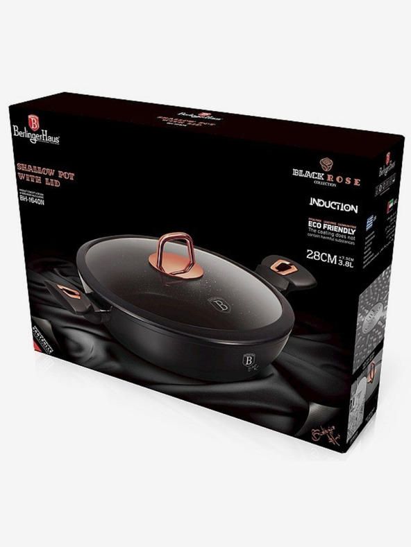 Berlingerhaus Тавичка за печене с капак и мраморна повърхност 28 cm Black Rose Collection BERLINGERHAUS