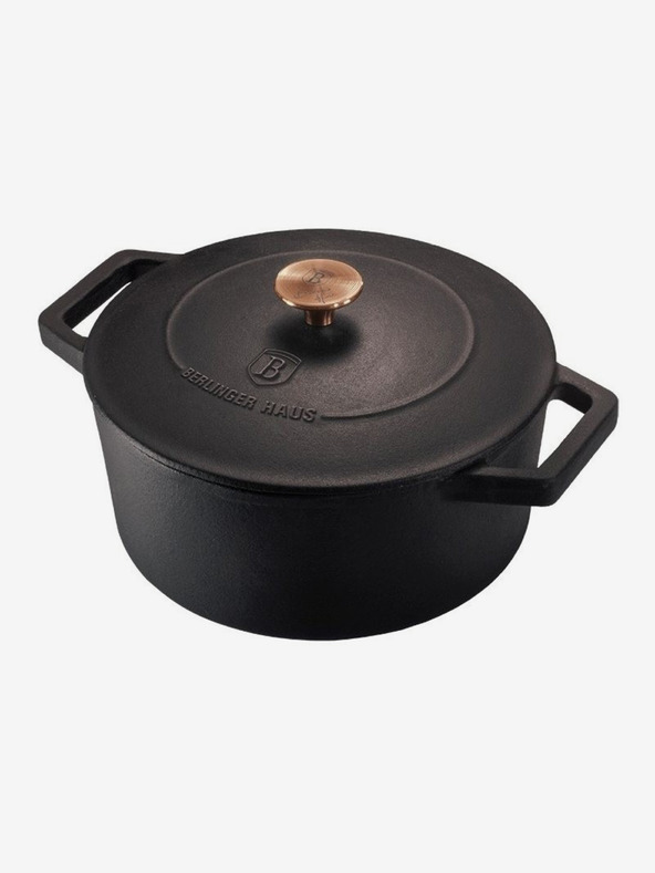 Berlingerhaus Чугунена тава за печене с капак 24 см BERLINGERHAUS Black Rose Collection