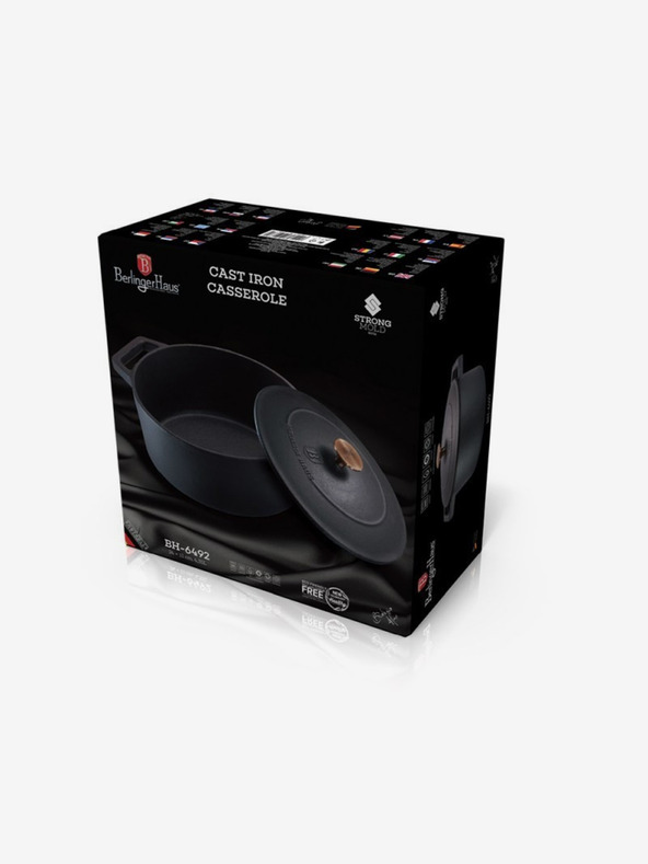 Berlingerhaus Чугунена тава за печене с капак 24 см BERLINGERHAUS Black Rose Collection