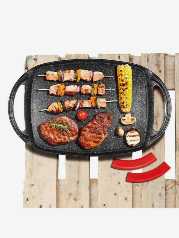 Berlingerhaus Чиния за скара с мраморна повърхност Burgundy Metallic Line 36 cm BERLINGERHAUS