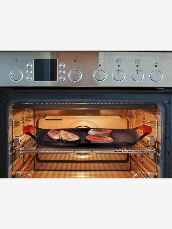 Berlingerhaus Чиния за скара с мраморна повърхност Burgundy Metallic Line 36 cm BERLINGERHAUS