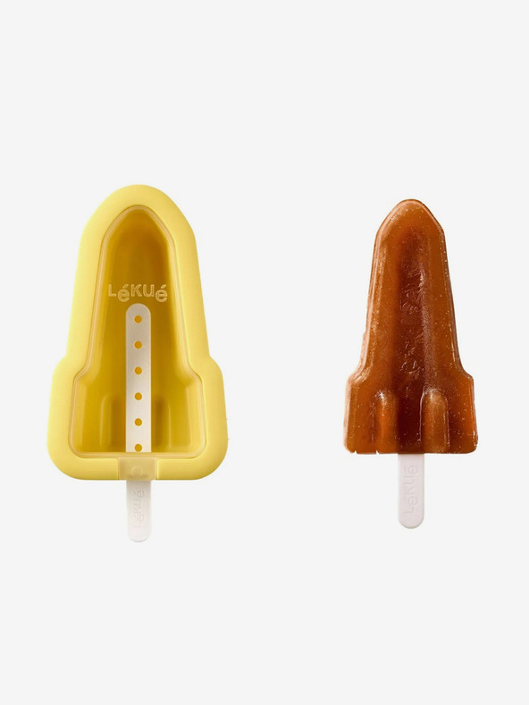 Lékué Жълт контейнер за сладолед Lékué във формата на ракета