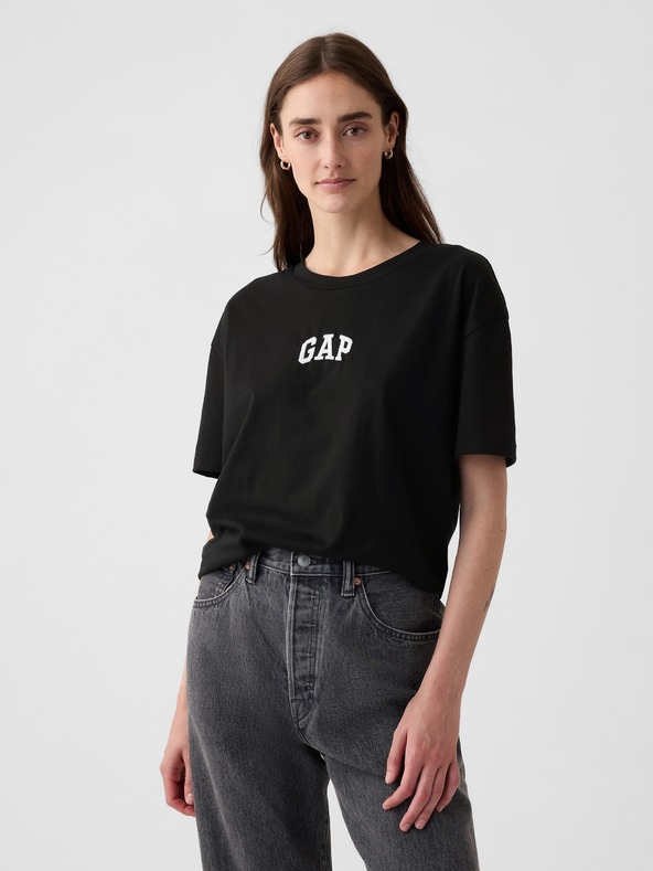 GAP Памучна тениска с логото на Gap